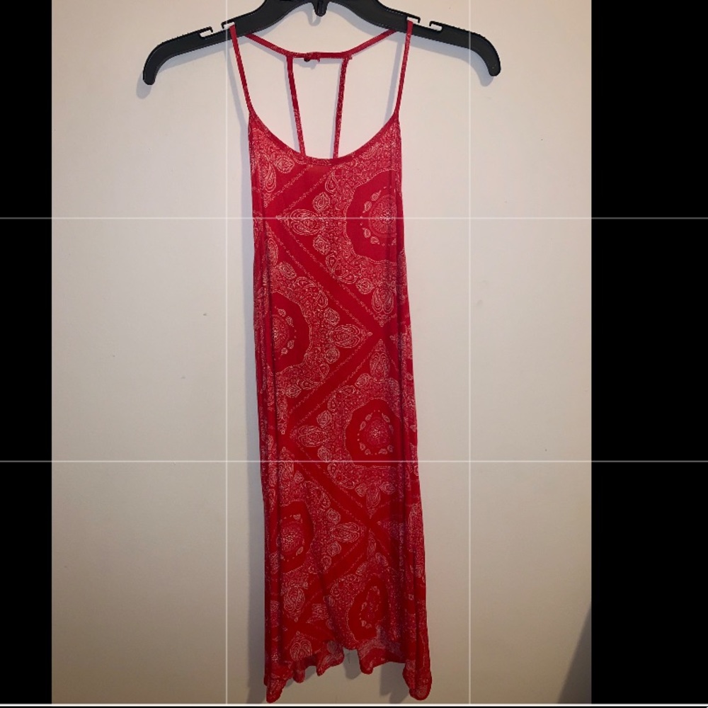 Francescas summer red paisley dress